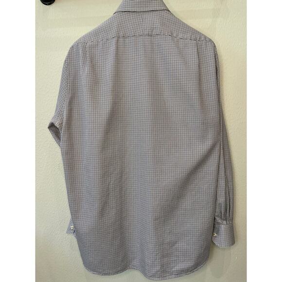 Peter Millar XL Men’s Blue/Brown Button Down Dress Shirt - Picture 2 of 7